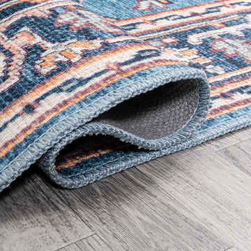 Cirali Ornate Large Medallion Washable Area Rug